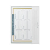 Weekly To Do List Notepad Notizblock (Rotiert)