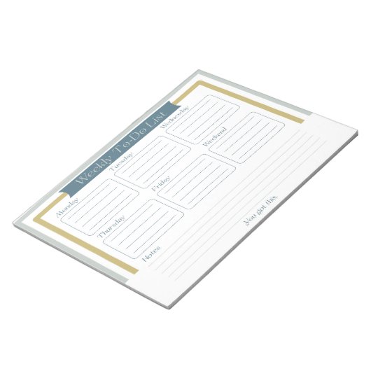 Weekly To Do List Notepad Notizblock (angewinkelt)