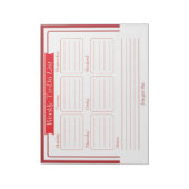 Weekly To Do List Notepad Notizblock (Rotiert)