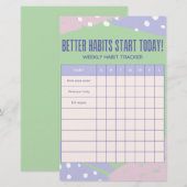 Weekly Tracker Briefpapier (Vorne/Hinten)