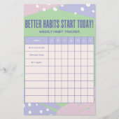 Weekly Tracker Briefpapier (Vorderseite)