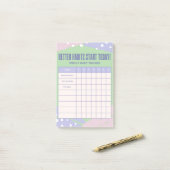 Weekly Tracker Post-it Klebezettel (Auf Schreibtisch)