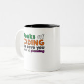 Weeks of coding zweifarbige tasse (Vorderseite Links)