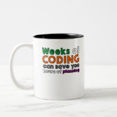 Weeks of coding zweifarbige tasse (Links)
