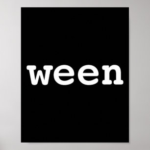 Ween Funny Halloween Pair mit Hallo Poster