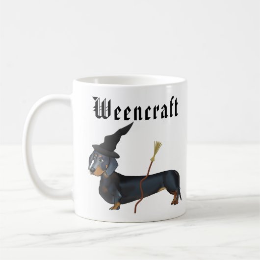 Weencraft Dackel-Hexe lustig Kaffeetasse (Links)