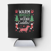 Weenie Dog Christmas Pajama Shirt Cute Weiner Ugly Dosenkühler (Vorderseite)