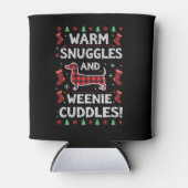 Weenie Dog Christmas Pajama Shirt Cute Weiner Ugly Dosenkühler (Vorderseite)