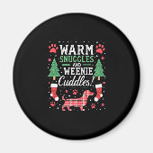 Weenie Dog Christmas Pajama Shirt Cute Weiner Ugly Magnet (Vorne)