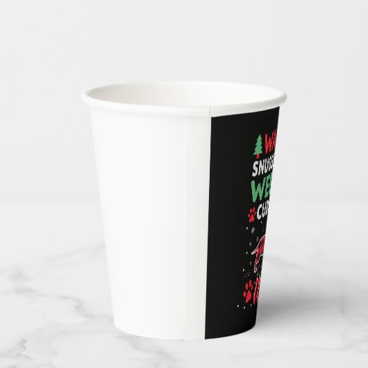 Weenie Dog Christmas Pajama Shirt Cute Weiner Ugly Pappbecher (Rechts)