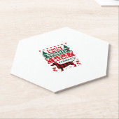 Weenie Dog Christmas Pajama Shirt Cute Weiner Ugly Untersetzer (angewinkelt)