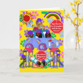 Weenie Dog Playground Card Karte (Gelbe Blume)