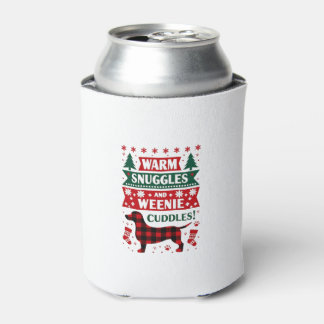 Weenie-Hund-Weihnachts-Pyjama-Shirt Süßer Wiener-H Dosenkühler