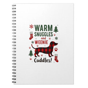 Weenie-Hund-Weihnachts-Pyjama-Shirt Süßer Wiener h Notizblock