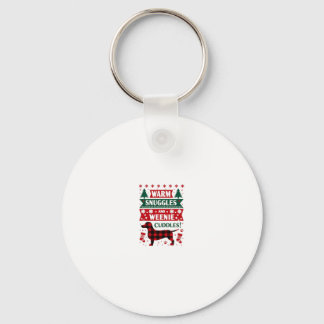 Weenie-Hund-Weihnachts-Pyjama-Shirt Süßer Wiener-H Schlüsselanhänger
