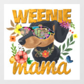 WEENIE MAMA FENSTERAUFKLEBER (Blatt)