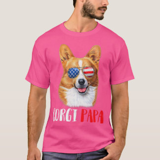 Weenie Papa Corgi Dad Dog Corgi Lovers  T-Shirt