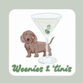 Weenies & Martinis-Party Rechteckiger Pappuntersetzer