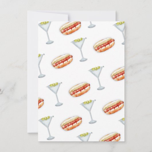 Weenies & Tinis Bachelorette Geburtstag Einladung (Rückseite)