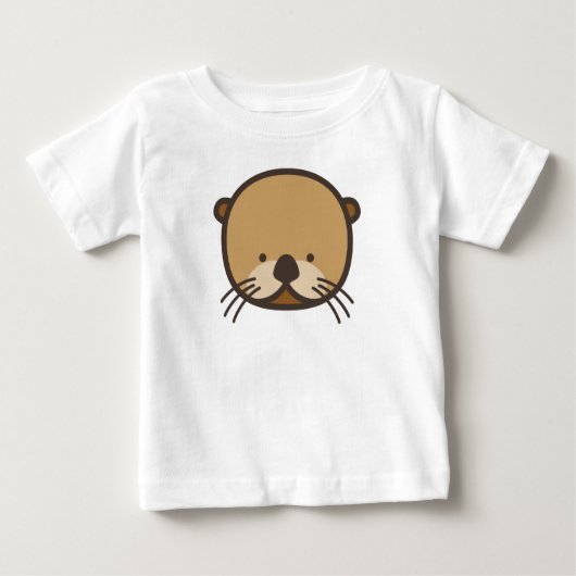 WeeOnez Otter Baby Fine Jersey T - Shirt (Vorderseite)