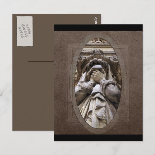 Weeping Beerdigung Art Postkarte (Vorne/Hinten)