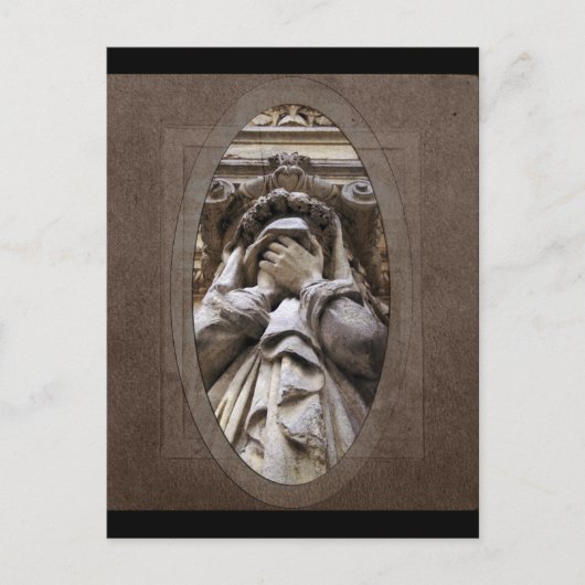 Weeping Beerdigung Art Postkarte (Vorderseite)