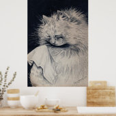 Weeping Cat von Louis William Wain Poster (Küche)