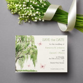 Weeping Williow Save the Date Card Einladung