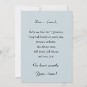 Weeping willow by a pond, black and white card (Rückseite)