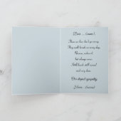 Weeping willow by a pond, black and white karte (Innenseite)