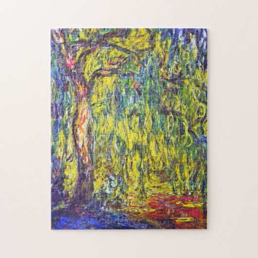 Weeping Willow Claude Monet lebendige Malkunst Puzzle (Vertikal)