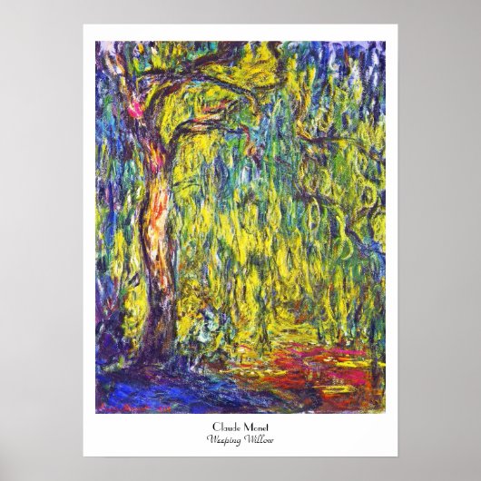 Weeping Willow Claude Monet Poster (Vorne)