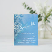 Weeping Willow Ethereal Dreamy Sky Save the Date Ankündigungspostkarte (Stehend Vorderseite)