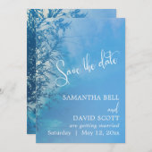 Weeping Willow Ethereal Dreamy Sky Save the Date Einladung (Vorne/Hinten)