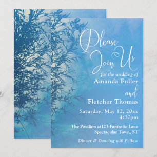Weeping Willow Ethereal Dreamy Sky Wedding 2 Einladung