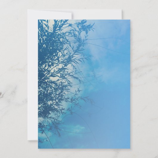 Weeping Willow Ethereal Dreamy Sky Wedding 2 Einladung (Rückseite)