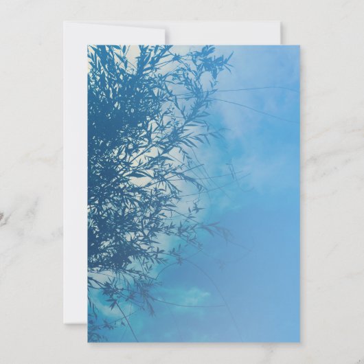 Weeping Willow Ethereal Dreamy Sky Wedding Einladung (Rückseite)