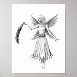 Weeping Willow Fairy mit Catkin Poster