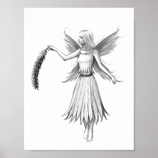 Weeping Willow Fairy mit Catkin Poster (Vorne)