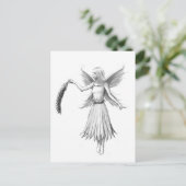 Weeping Willow Fairy mit Catkin Postkarte (Stehend Vorderseite)