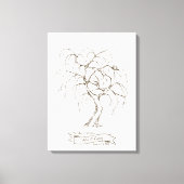 Weeping Willow Fingerprint Tree Leinwanddruck (Vorderseite)