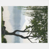 Weeping Willow Mountain View Fleecedecke (Vorderseite (Horizontal))