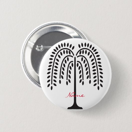 Weeping Willow Silhouette Thunder_Cove Button (Vorne & Hinten)