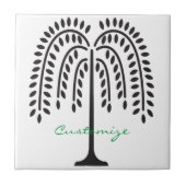 Weeping Willow Silhouette Thunder_Cove Fliese (Vorderseite)