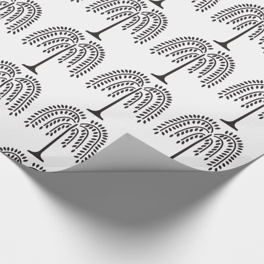 Weeping Willow Silhouette Thunder_Cove Geschenkpapier (Ecke)