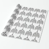 Weeping Willow Silhouette Thunder_Cove Geschenkpapier (Ungerollt)