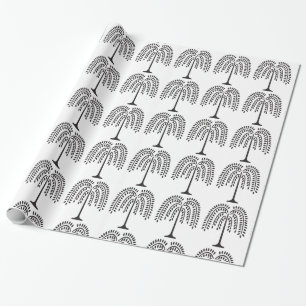 Weeping Willow Silhouette Thunder_Cove Geschenkpapier
