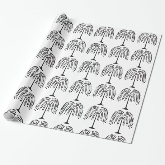 Weeping Willow Silhouette Thunder_Cove Geschenkpapier (Ungerollt)