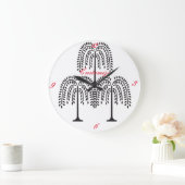 Weeping Willow Silhouette Thunder_Cove Große Wanduhr (Zuhause)