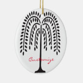 Weeping Willow Silhouette Thunder_Cove Keramik Ornament (Rechts)